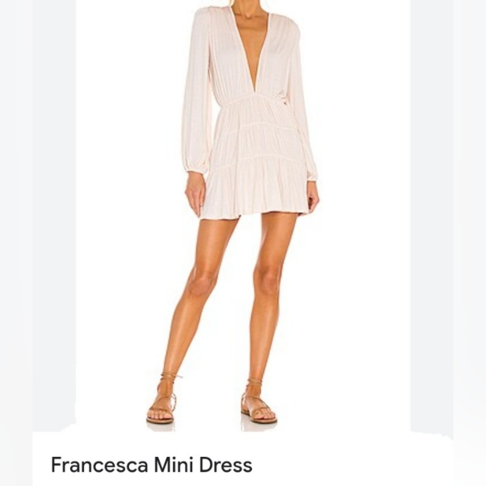 Indah Cream Francesca Mini Dress